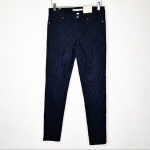 NWT Lauren Conrad Bright Nights Lace Denim Jegging